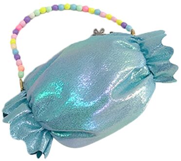 Mode Meisjes Kleine Schoudertas Meisje Taille Bag Kids Solid Tassel Handtas Baby Zomer Zakken Blauw