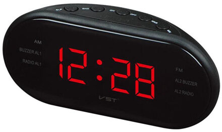 Mode Moderne AM/FM LED Klok Radio Elektronische Desktop Wekker Digitale Tafel Klokken Snooze Functie Met EU Plug groen