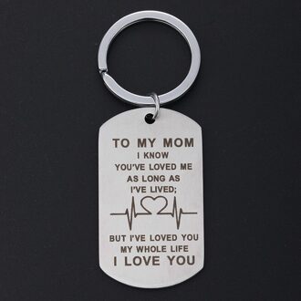 Mode Moederdag Sieraden Rvs Tag Ketting Om Mijn Moeder Brief Army Hanger Ketting Party sieraden Keychain