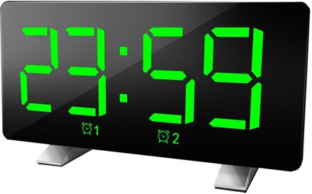 Mode Multifunctionele Akkoord Tone Wekker Led Groot Scherm Draagbare Opladen Subclock GN