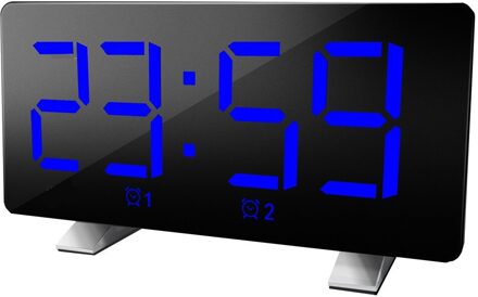 Mode Multifunctionele Akkoord Tone Wekker Led Groot Scherm Draagbare Opladen Subclock paars