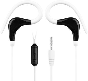 Mode Oorhaak Sport Running Hoofdtelefoon KY-010 Running Stereo Bass Music Headset Voor Vele Mobiele Telefoon Oortelefoon wit