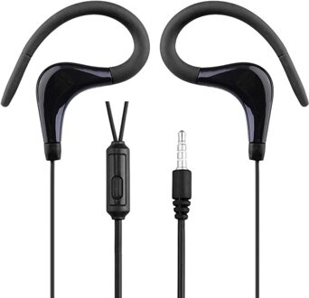 Mode Oorhaak Sport Running Hoofdtelefoon KY-010 Running Stereo Bass Music Headset Voor Vele Mobiele Telefoon Oortelefoon zwart