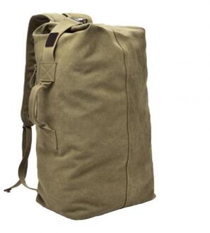 Mode Outdoor Reizen Bagage Leger Tas Draagbare Mannen Effen Kleur Canvas Rugzak Grote Capaciteit Sport Rugzak рюкзак мужской khaki S