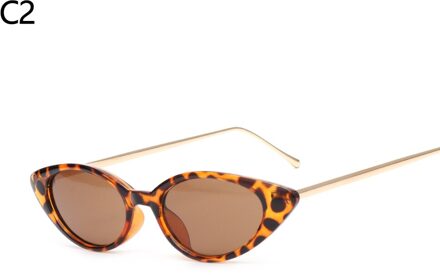 Mode Outdoor UV400 Eyewear Smalle Frame Zonnebril Zomer Vrouwen Sexy Kleine Klein Frame Driehoek Slagkracht Bril C2