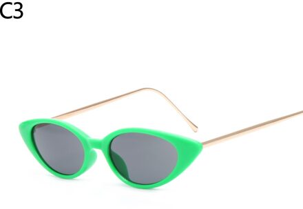 Mode Outdoor UV400 Eyewear Smalle Frame Zonnebril Zomer Vrouwen Sexy Kleine Klein Frame Driehoek Slagkracht Bril C3