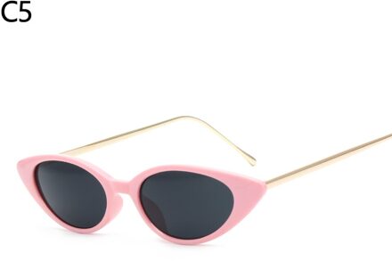 Mode Outdoor UV400 Eyewear Smalle Frame Zonnebril Zomer Vrouwen Sexy Kleine Klein Frame Driehoek Slagkracht Bril C5