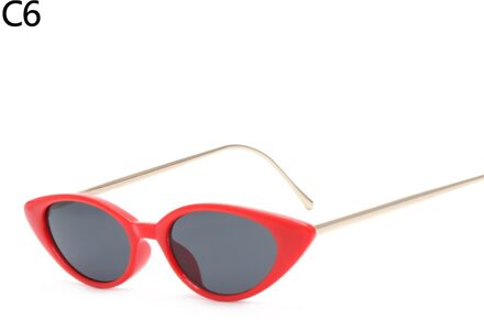 Mode Outdoor UV400 Eyewear Smalle Frame Zonnebril Zomer Vrouwen Sexy Kleine Klein Frame Driehoek Slagkracht Bril C6