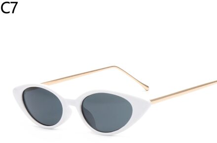 Mode Outdoor UV400 Eyewear Smalle Frame Zonnebril Zomer Vrouwen Sexy Kleine Klein Frame Driehoek Slagkracht Bril C7