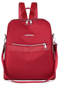 Mode Oxford Doek Rugzak Vrouwen Waterdichte Schooltas Casual Tiener Meisje Schoudertassen Vrouwelijke Rugzak Vrouwelijke Rugzak Rood