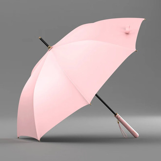 Mode Paraplu Vrouwen Uv Bescherming Olycat Winddicht Lange Handvat Parasol Golf Parasol Kleurrijke Outdoor Paraplu UPF50 + roze