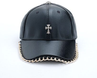 Mode PC004 Ins Pu Lederen Bocht Baseball Cap Mannen Retro Piekte Hoed Vrouwen Gebogen Rand