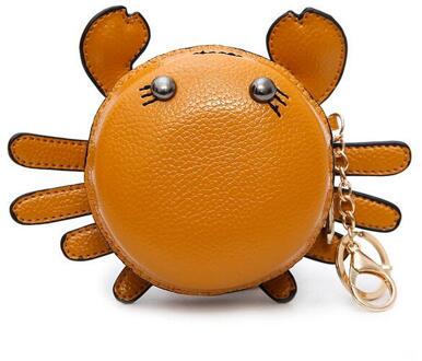 Mode persoonlijkheid vrouwelijke pakket PU leer Vrouwen tas Kleine krab mini sleutel geval Portemonnee Riem kleine tas Geel