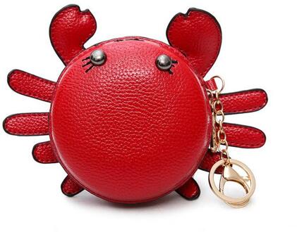 Mode persoonlijkheid vrouwelijke pakket PU leer Vrouwen tas Kleine krab mini sleutel geval Portemonnee Riem kleine tas Rood