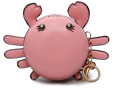 Mode persoonlijkheid vrouwelijke pakket PU leer Vrouwen tas Kleine krab mini sleutel geval Portemonnee Riem kleine tas Roze