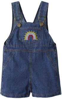 Mode Peuter Kinderen Baby Meisje Mouwloze Backless Strap Denim Overall Romper Jumper Casual Broek Zomer Kleding 2T