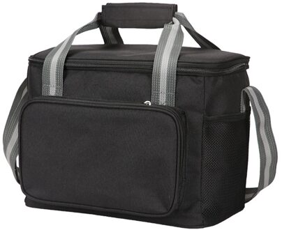 Mode Picknick Tas Effen Kleur Grote Capaciteit Lunch Tas Multifunctionele Voedsel Geïsoleerde Thermische Zak Voor Camping Picknick Wandelen zwart