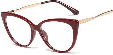 Mode Platte Spiegel Optische Glazen Vrouwelijke Metalen Luxe Bril Transparant Cat Eye Bril Frame Mannelijke Bijziendheid 3