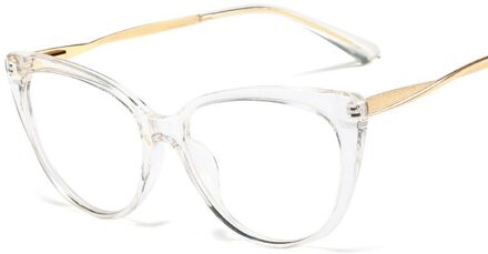Mode Platte Spiegel Optische Glazen Vrouwelijke Metalen Luxe Bril Transparant Cat Eye Bril Frame Mannelijke Bijziendheid 4
