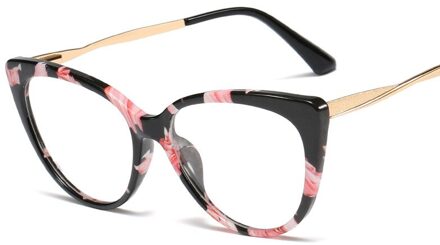 Mode Platte Spiegel Optische Glazen Vrouwelijke Metalen Luxe Bril Transparant Cat Eye Bril Frame Mannelijke Bijziendheid 5