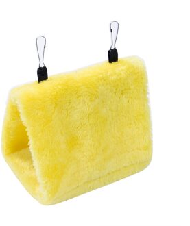 Mode Pluche Vogel Opknoping Cave Kooi Snuggle Hut Tent Bed Vogels Winter Warm Nest Vogel Papegaai Conure Van Stapelbed Speelgoed Papegaai hangmat Geel