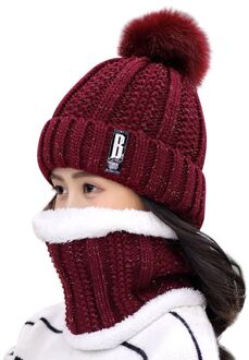 Mode Plus Fluwelen Gebreide Handschoen Sets Herfst En Winter Verdikking Sjaal Om Warm EEN Paar Mensen Gebreide Wol cap Set JR