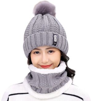 Mode Plus Fluwelen Gebreide Handschoen Sets Herfst En Winter Verdikking Sjaal Om Warm EEN Paar Mensen Gebreide Wol cap Set