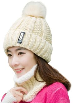 Mode Plus Fluwelen Gebreide Handschoen Sets Herfst En Winter Verdikking Sjaal Om Warm EEN Paar Mensen Gebreide Wol cap Set