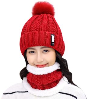 Mode Plus Fluwelen Gebreide Handschoen Sets Herfst En Winter Verdikking Sjaal Om Warm EEN Paar Mensen Gebreide Wol cap Set