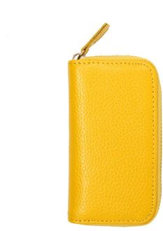 Mode Pu Lederen Sleutel Portemonnee Kaarthouder Business Organizer Huishoudster Sleutelhanger Portemonnees Mannen Vrouwen Pocket Autosleutels Bag Geel