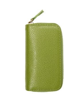 Mode Pu Lederen Sleutel Portemonnee Kaarthouder Business Organizer Huishoudster Sleutelhanger Portemonnees Mannen Vrouwen Pocket Autosleutels Bag groen