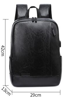 Mode Pu Rugzak Mannen Vrouwen Tassen Rugzak Softback Zwart Schoudertassen Casual Rugzakken Waterbestendig Mochila