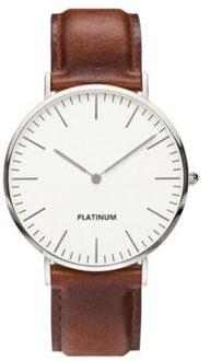 Mode Quartz Horloge Mannen Lederen Horloge Luxe Mannelijke Klok Business Polshorloge Casual Kantoor Tool Sliver bruin