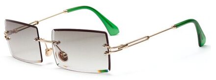 Mode Randloze Zonnebril Cat Eye Driver Bril Vintage Vissen Zonnebril Shades Eyewear Gradiënt Zonnebril