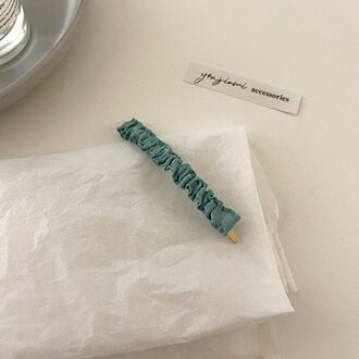 Mode Rimpels Stof Haar Clip Haarspelden Metal Side Haar Haarspeldjes Voor Vrouwen Meisjes Haar Styling Tools groen