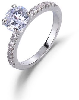 Mode Ringen Voor Vrouwen Engagement Ring 4 Klauwen Aaa Wit Kubieke Zirkoon Vrouwelijke Vrouwen Wedding Band Cz Ringen sieraden 9