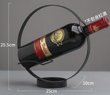 Mode Roestvrij Staal Wijnrek Mode Wijnrek Eenvoudige Elegante Theroom Bar Wijnrek zwart