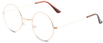 Mode Ronde Bril Vrouwen Mannen Vintage Klassieke Metalen Platte Spiegel Optische Bril Frame Unisex Vision Care Brillen 1
