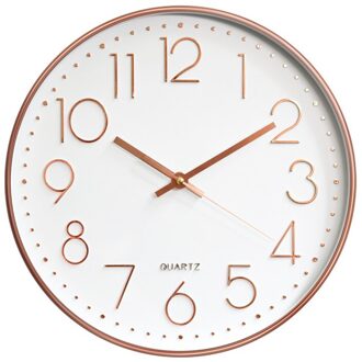 Mode Rose Goud Quartz Klok Voor Slaapkamer Hotel Voor Digitale Klok Wandklok Kantoor Livingroom Home Decoratie Voor Ornament wit