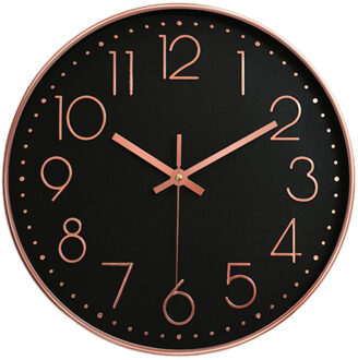 Mode Rose Goud Quartz Klok Voor Slaapkamer Hotel Voor Digitale Klok Wandklok Kantoor Livingroom Home Decoratie Voor Ornament zwart