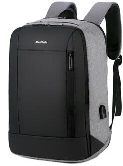 Mode Rugzak Mannen Rugzak Waterdichte Laotop Backbag Mochilas Mannelijke Notebook Rugzak Schooltas Voor Tiener Jongens grijs