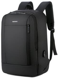 Mode Rugzak Mannen Rugzak Waterdichte Laotop Backbag Mochilas Mannelijke Notebook Rugzak Schooltas Voor Tiener Jongens zwart