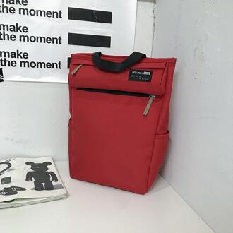 Mode Rugzak Oxford Unisex Rugzak Grote Capaciteit Rugzak Schooltas Tiener 15.6 Inch Laptop Rugzak Mochilas Vrouwelijke rood