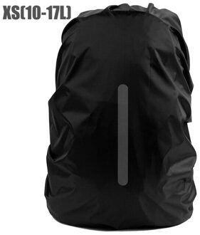Mode Rugzak Regenjas Bagage Tas Case Nylon Waterdichte Onderdelen Fietsen Reflecterende Cover Lichtgewicht Outdoor Reizen Tool zwart