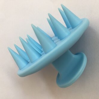 Mode Schotel Borstel Siliconen Shampoo Hoofdhuid Haar Massager Clean Borstels Bad Douche Haar Borstel Kam Gratis blauw