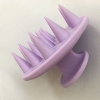 Mode Schotel Borstel Siliconen Shampoo Hoofdhuid Haar Massager Clean Borstels Bad Douche Haar Borstel Kam Gratis paars