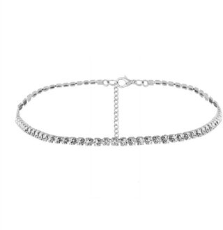Mode-sieraden Accessoires Luxe Strass Choker Ketting voor Vrouwen Temperament Kraag mujer Ketting Sliver