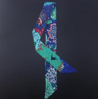 Mode Sjaal Vrouwen Zijden Sjaal Bohemen Hoofd Sjaal Handvat Tas Linten Kleine Lange Skinny Sjaals C101-2