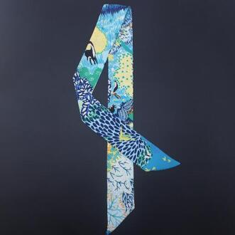 Mode Sjaal Vrouwen Zijden Sjaal Bohemen Hoofd Sjaal Handvat Tas Linten Kleine Lange Skinny Sjaals C101-4