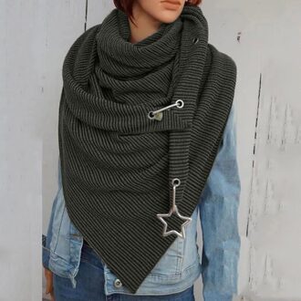 Mode Sjaals Vrouwen Soild Printing Button Soft Wrap Casual Warme Sjaals Winter Sjaal Vrouwen Bandana Шарфов